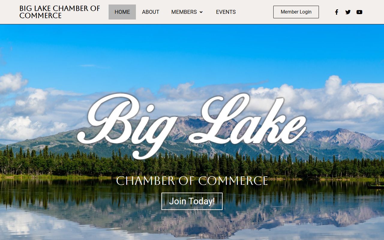 Big Lake Chamber of Commerce in Big Lake Alaska showing the local community organization and resource center