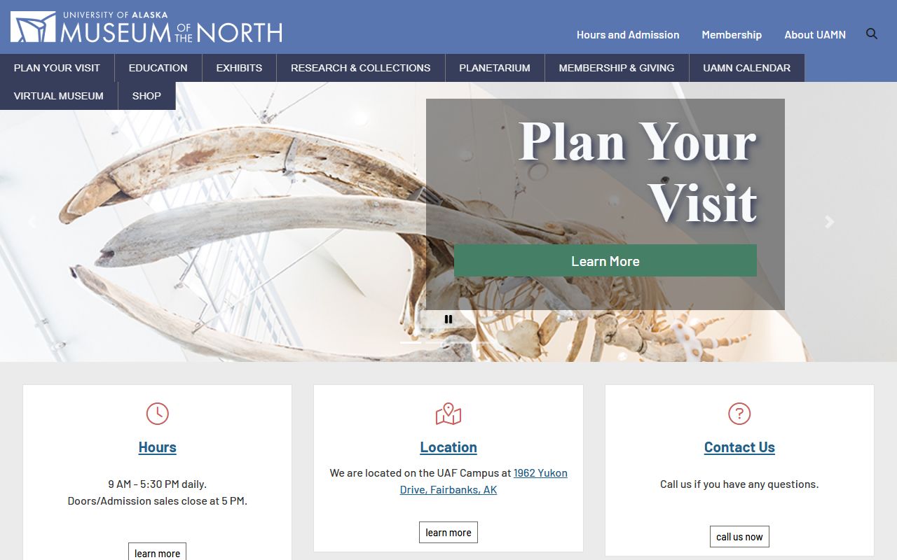 University of Alaska Museum of the North on the UAF campus in College Alaska