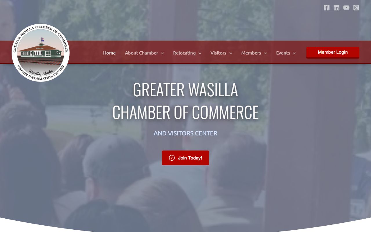 Wasilla Chamber of Commerce building in Wasilla Alaska