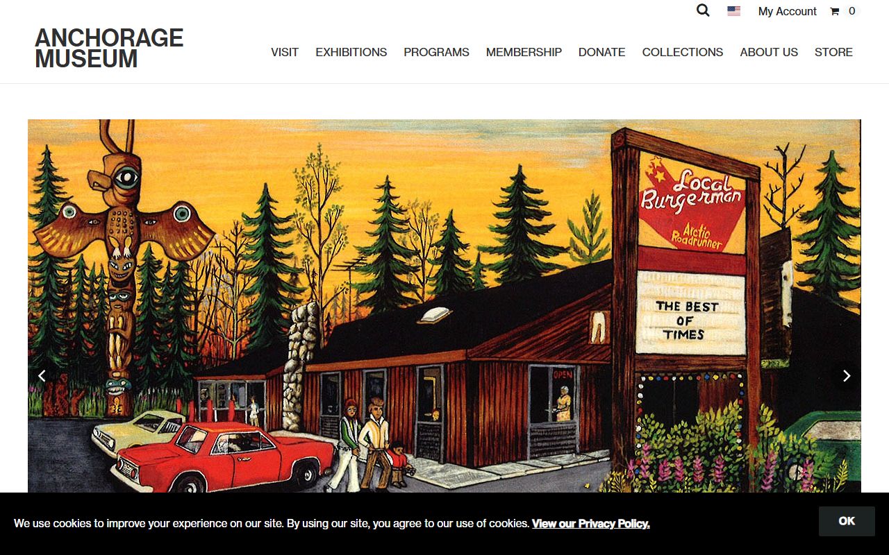 Anchorage Museum at Rasmuson Center exterior showing the modern building in downtown Anchorage Alaska