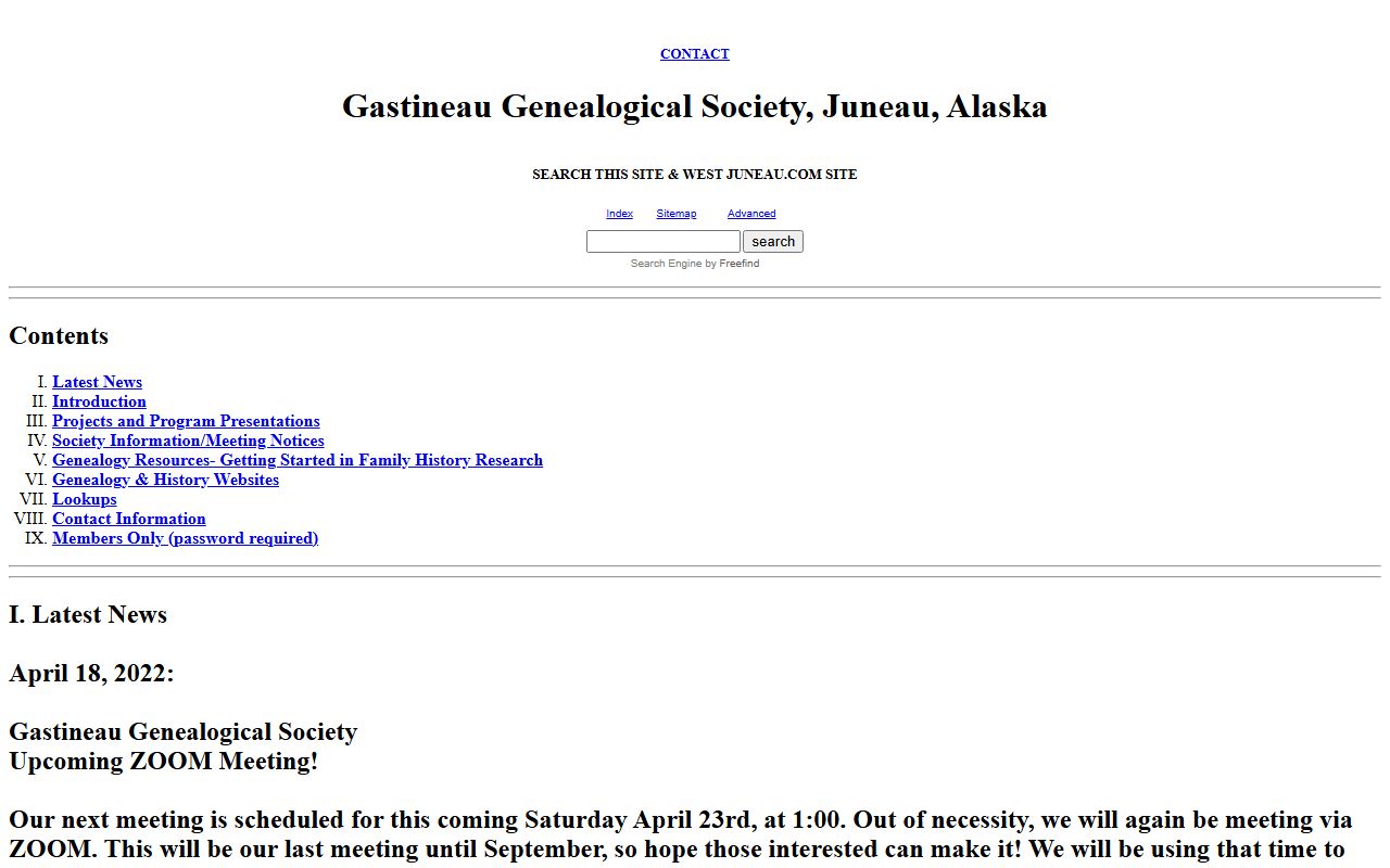 Gastineau Genealogical Society research materials in Juneau, Alaska