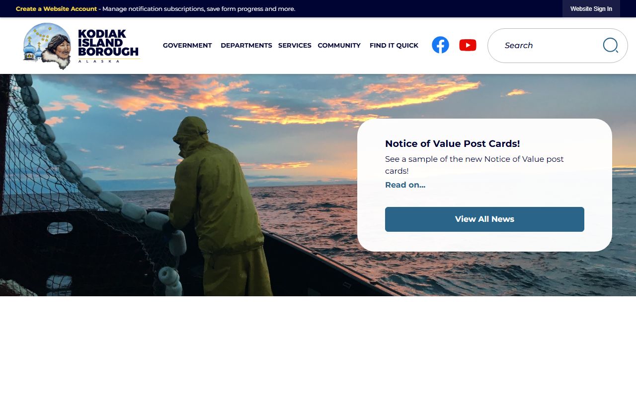 City of Kodiak, Alaska, government offices serving Kodiak Island Borough genealogy researchers