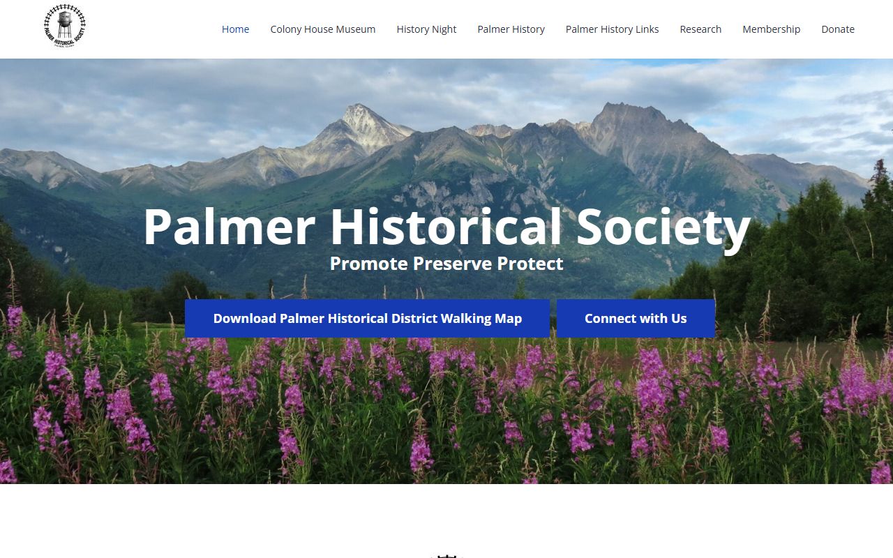 Palmer Historical Society genealogy records and Matanuska Colony documents