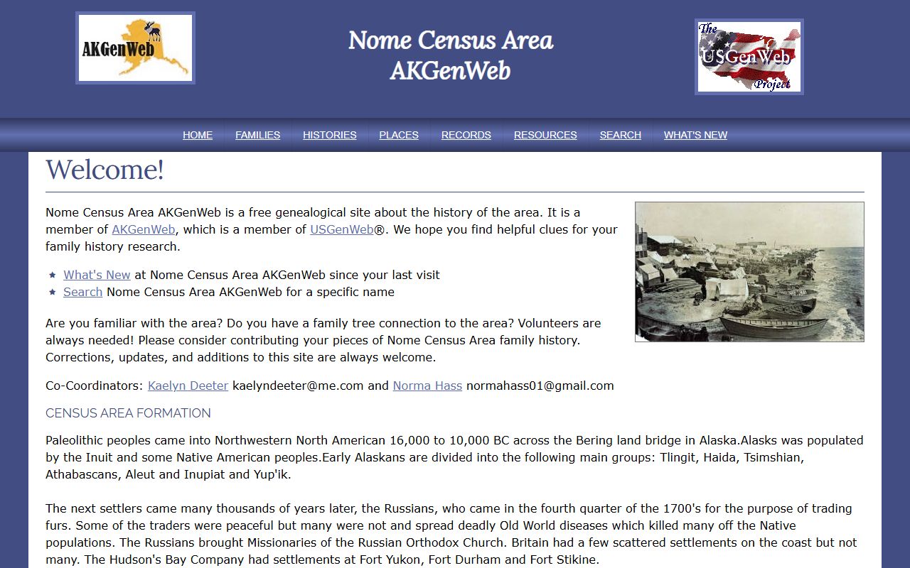 AKGenWeb Nome Census Area genealogy records and indexes