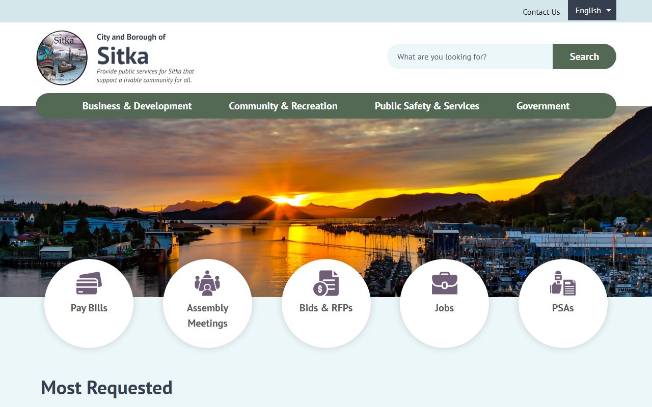City and Borough of Sitka official website - genealogy records resource